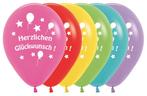 Ballonnen Herzlichen Gluckwunsch Mix 30cm 12st, Hobby en Vrije tijd, Verzenden, Nieuw