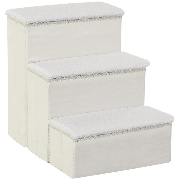 Huisdiertrap - Opvouwbare trap - MDF wit, Dieren en Toebehoren, Katten-accessoires, Nieuw, Ophalen of Verzenden
