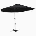 vidaXL Parasol met aluminium paal 460x270 cm zwart, Verzenden