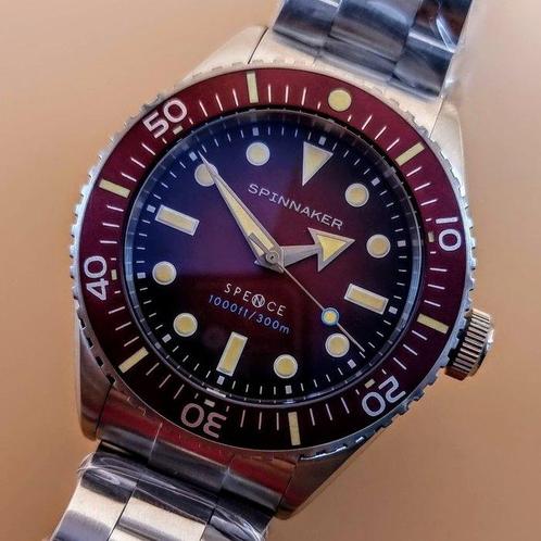 Spinnaker - Spence Crimson Red - SP-5097-55 - Heren - 2024, Handtassen en Accessoires, Horloges | Heren