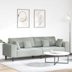 vidaXL Velvet Sofa met kussen met kussen Lichtgrijs Fluweel, Verzenden, Nieuw