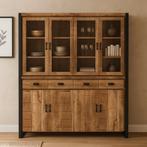Buffetkast Mangohout Britt 190 cm, Huis en Inrichting, Verzenden, Nieuw, Overige houtsoorten, Industriële meubels