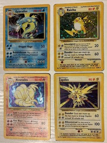 Pokémon - 4 Card - Base set 1999: Gyarados Holo, Raichu