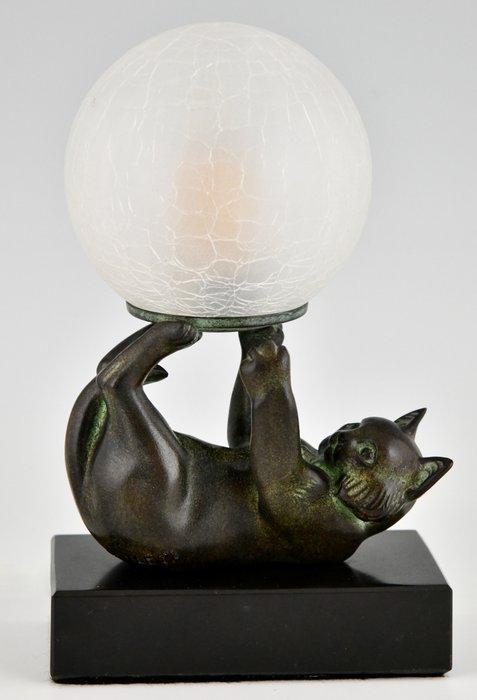 Max le Verrier - Janle - Lamp - CHAT JONGLEUR - Metaal,, Antiek en Kunst, Kunst | Designobjecten