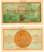 Duitsland 50 Milliarden Mark Crailsheim 1923 Notgeld gruen, Postzegels en Munten, Verzenden
