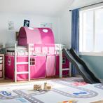 vidaXL Lit mezzanine enfants avec tunnel rose 90x190cm, Verzenden, Neuf