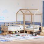 vidaXL Kinderbed met huisje en bankje massief grenenhout, Huis en Inrichting, Verzenden, Nieuw