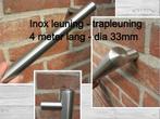 NIEUWE inox trapleuning 4 m lang - dia 33 mm - rvs leuning, Doe-het-zelf en Bouw, Ladders en Trappen, Ophalen, Nieuw, Trap, 4 meter of meer