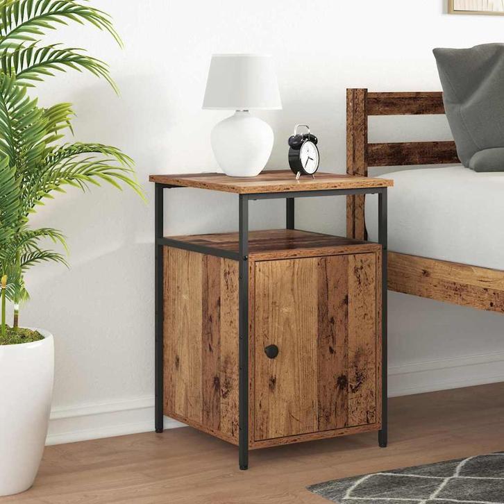 vidaXL Nachtkastje Oud hout Bewerkt hout, Huis en Inrichting, Slaapkamer | Nachtkastjes, Nieuw, Verzenden