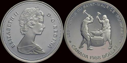 Canada 1 dollar 1988- 250th anniversary of Saint-maurice..., Postzegels en Munten, Munten en Bankbiljetten | Toebehoren, Verzenden