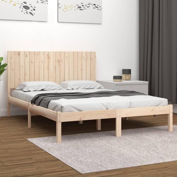 vidaXL Bedframe massief hout 180x200 cm, Maison & Meubles, Chambre à coucher | Lits, Envoi