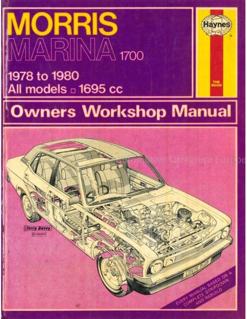 1978 -1980 MORRIS MARINA 1700 VRAAGBAAK ENGELS, Auto diversen, Handleidingen en Instructieboekjes