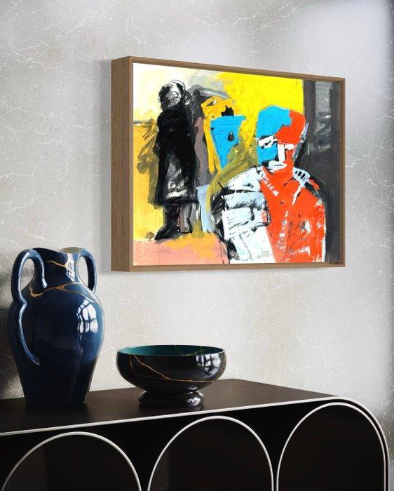 Marcus de Vestele (1941-2024) - Composition abstraite Cobra, Antiek en Kunst, Kunst | Schilderijen | Modern