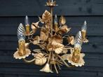 Kroonluchter - Floral - Smeedijzer - Goud luster bloemen, Antiek en Kunst