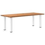 vidaXL Eettafel rechthoekig 220x90x74 cm massief eikenhout, Huis en Inrichting, Tafels | Eettafels, Verzenden, Nieuw