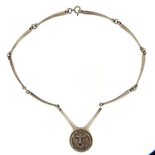 Zonder Minimumprijs - Choker halsketting Zilver, Handtassen en Accessoires, Antieke sieraden