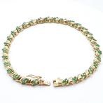 Armband - 18 karaat Geel goud - 3.00ct. tw. Smaragd, Handtassen en Accessoires, Armbanden, Nieuw