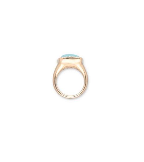 Chantecler - Ring - 18 karaat Roségoud Turquoise, Handtassen en Accessoires, Ringen