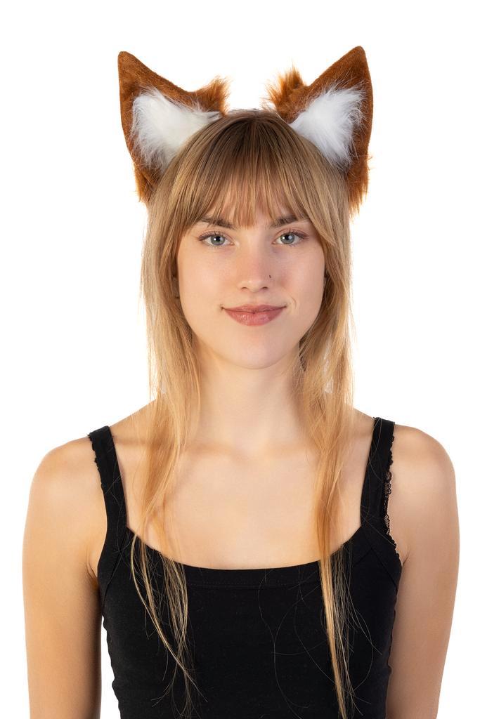 Haarband Grote Furry Oortjes Bruin Wit Beer Vos Diadeem Dons, Kleding | Dames, Carnavalskleding en Feestkleding, Nieuw, Ophalen of Verzenden