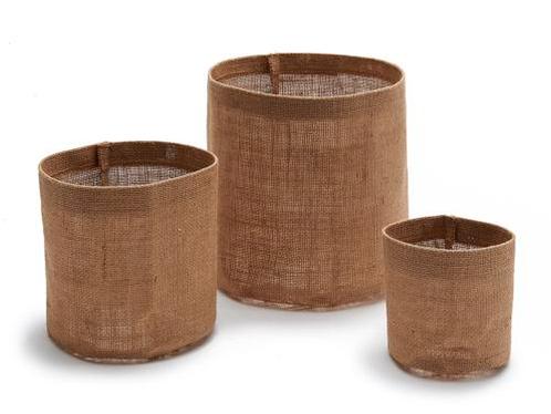 Jute bloempot, ompot/mand 15*15*15cm Jute planter round, Hobby en Vrije tijd, Knutselen, Nieuw