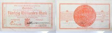 Duitsland 50 Milliarden Mark Crailsheim 1923 Notgeld gebr... beschikbaar voor biedingen