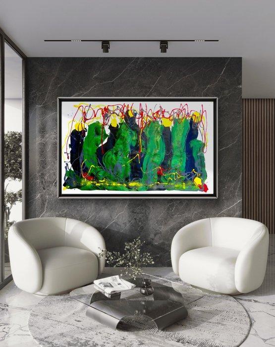 David Brush (1979) - Florecer - xxl, Antiquités & Art, Art | Peinture | Moderne