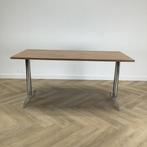 bureau / tafel 160x80 cm, Noten - chroom, Huis en Inrichting, Bureaus, Gebruikt, Bureau