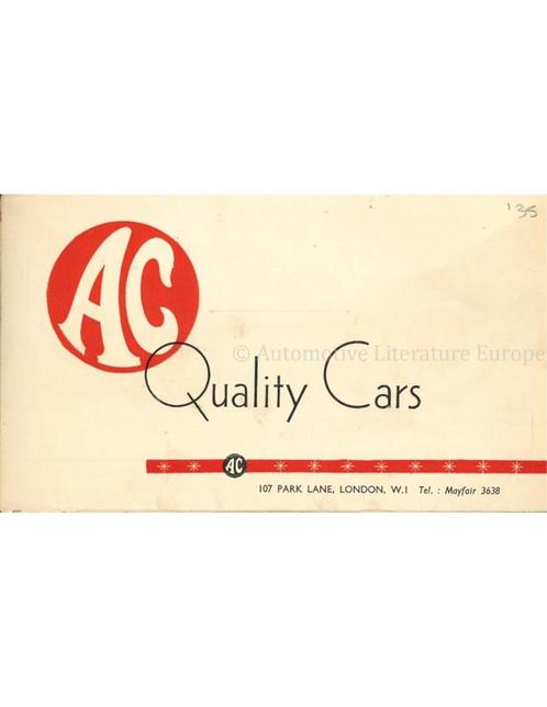 1935 AC CARS PROGRAMMA BROCHURE ENGELS, Boeken, Auto's | Folders en Tijdschriften