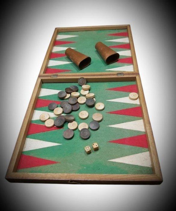 Bordspel - vintage - Hout, Antiek en Kunst, Antiek | Speelgoed