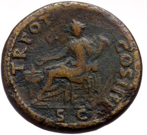 Empire romain. Trajan (98-117 apr. J.-C.). Sestertius, Postzegels en Munten, Munten | Europa | Niet-Euromunten