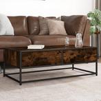 vidaXL Salontafel 100x50x35 cm bewerkt hout en metaal, Huis en Inrichting, Tafels | Salontafels, Verzenden, Nieuw
