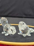 Beeldje - Swarovski - Baby Beavers : Sitting 164 638 + Lying, Antiquités & Art