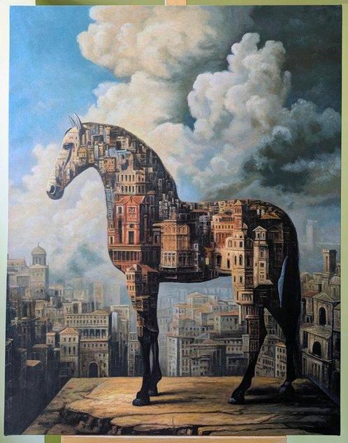 Wilhem von Kalisz - Dissolved Syntax of Dreams (XL size), Antiek en Kunst, Kunst | Schilderijen | Modern