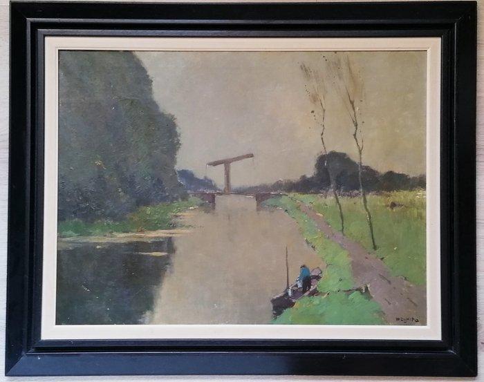 Dijkstra (XX) - Gronings herfst landschap, Antiek en Kunst, Kunst | Schilderijen | Klassiek