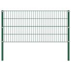 vidaXL Panneau de clôture avec poteaux Fer 1,7 x 0,8 m, Neuf, Verzenden