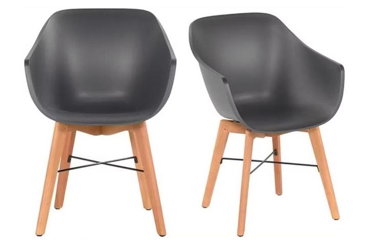 2dekans | Hartman - Iris Stoel - 2x - Antraciet, Tuin en Terras, Tuinsets en Loungesets, Ophalen of Verzenden
