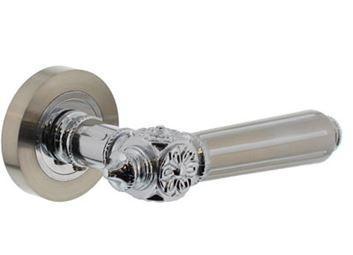 Intersteel deurklink Julietta op rozet mat nikkel/chroom, Doe-het-zelf en Bouw, Hang- en Sluitwerk, Klink of Kruk, Nieuw, Overige materialen