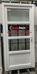PVC Deur 98x204 met  3/4 glas Antraciet Houtnerf RAL7016, Doe-het-zelf en Bouw, Deuren en Vliegenramen, Kunststof, 80 tot 100 cm