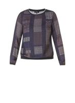 Blouse Yesta ruit print ronde hals maat 48, Kleding | Dames, Verzenden, Nieuw