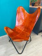 Stoel - Metaal, Leder - Vlinderstoel Bruin
