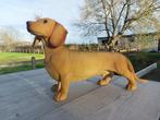 Statue, tuin beeld van een teckel - 25 cm - polyresin