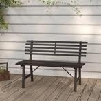 vidaXL Tuinbank 110 cm staal zwart, Verzenden, Nieuw