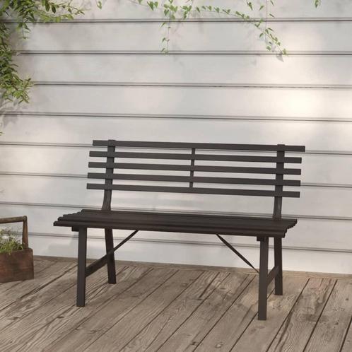 vidaXL Tuinbank 110 cm staal zwart, Tuin en Terras, Tuinsets en Loungesets, Nieuw, Verzenden