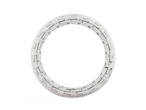 Armband - 18 karaat Witgoud - 13.89ct. tw. Diamant, Handtassen en Accessoires, Armbanden