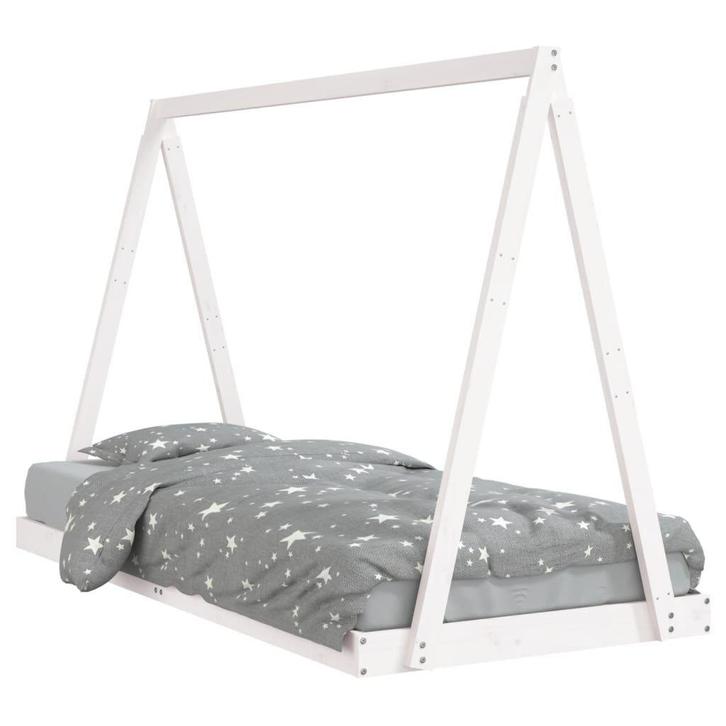 Kinderbedframe Wit 90x200 | Tweede Kansje | 40%, Kinderen en Baby's, Kinderkamer | Bedden, 85 tot 100 cm, 180 cm of meer, Nieuw