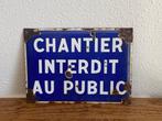 Chantier Interdit Au Public - Plaque - Emaille, Antiquités & Art