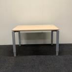 verstelbaar bureau 120x80 cm, Grijs metalen poten - Ahorn, Huis en Inrichting, Tafels | Eettafels, Gebruikt
