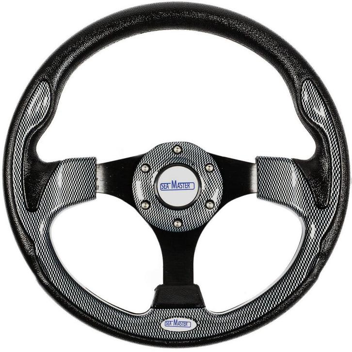 Seamaster Stuurwiel Boot 320mm Silver Carbon Look, Watersport en Boten, Accessoires en Onderhoud, Nieuw, Ophalen of Verzenden