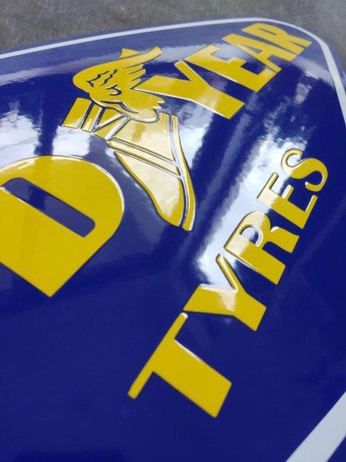 Good Year - Good Year Tyres Reifen enamel sign Emailschild, Antiek en Kunst, Antiek | Wandborden en Tegels