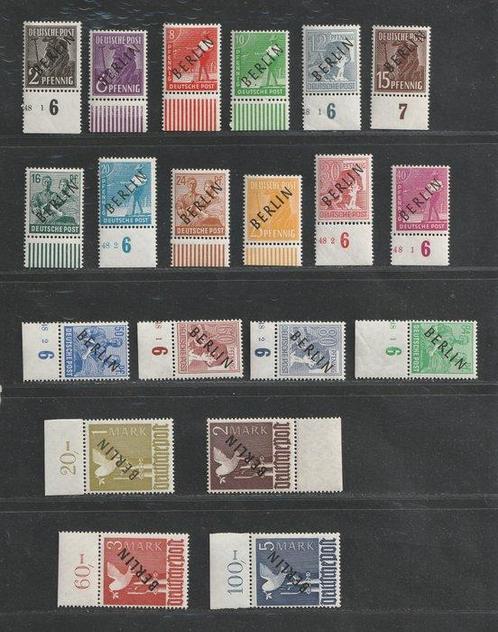 Berlin 1948 - Impressions en noir complètes avec bord, Postzegels en Munten, Postzegels | Europa | Duitsland